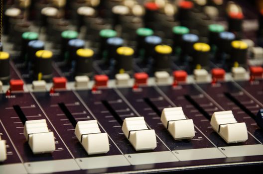 Mixer of a team that is responsible for controlling the audio.