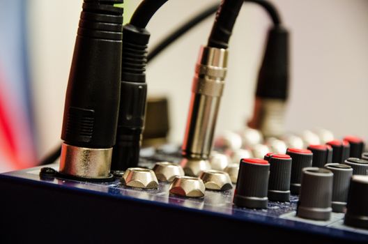 Mixer of a team that is responsible for controlling the audio.