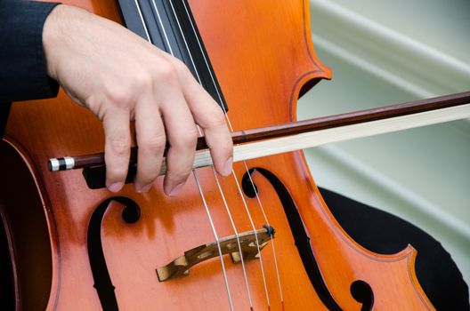 Art and artist. Young elegant man violinist playing violin on black. Classical music. little boy musical instrument.