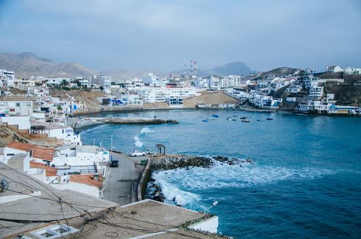 Panoramic view of San Bartolo beach in Lima - Peru