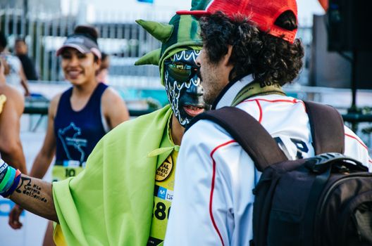 Lima, Peru - May 20th 2018: Marathon Lima 42k, sporting event that gathers athletes from all over the world. The eccentric athletes