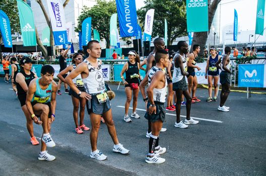 Lima, Peru - May 20th 2018: Marathon Lima 42k, sporting event that gathers athletes from all over the world. Nelson Ito, Peruvian athlete, third place in the marathon.