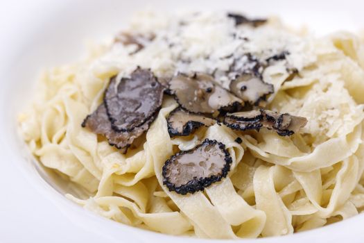 black truffle on home made pasta