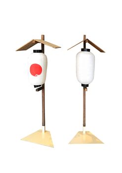 Paper lanterns japanese style on white background