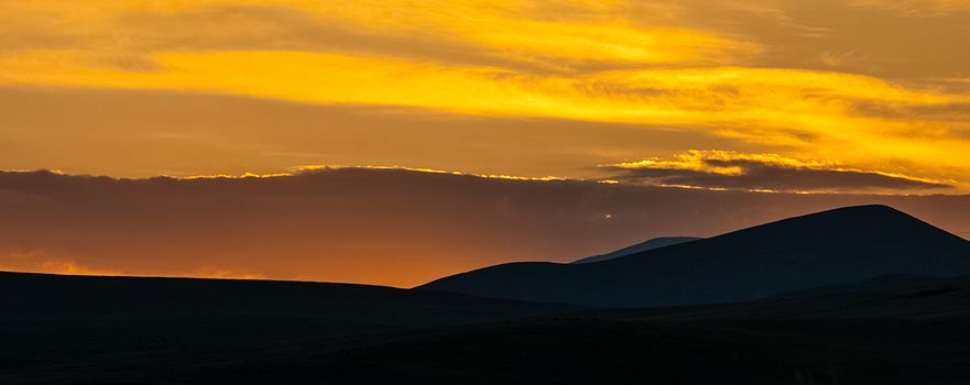 Paronama - sunset over the altai mountains , Paronama - sunset over the altai mountains.