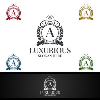 Luxurious Royal Logo for Jewelry, Wedding, Hotel or Fashion Design