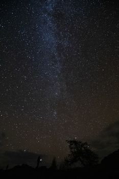 a Night starry sky. The Milky Way.