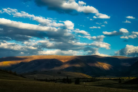 The altai mountains. The landscape of nature on the Altai mountains and in the gorges between the mountains.