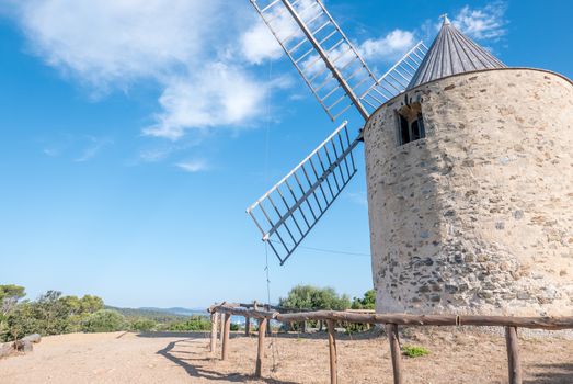 Discovery of the island of Porquerolles in summer. Deserted beaches and pine trees in this landscape of the French Riviera, Var.