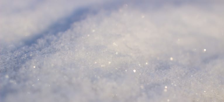 Clean, white snow close-up. Winter background. High quality photo