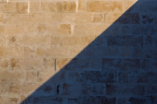 whitewash brick wall horizontal flat background with diagonal shadow