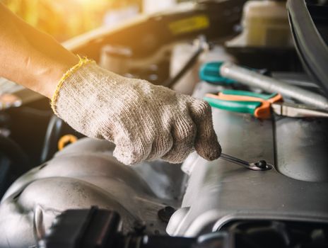 Auto mechanic Repair maintenance and car inspection