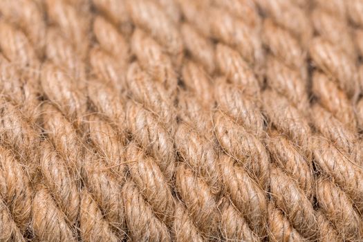 beige rope macro background with selective focus