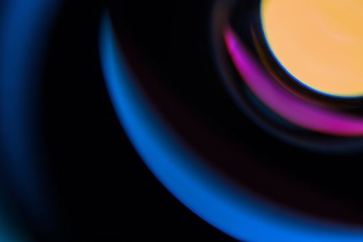 abstract dark round blur, made from back lighted defocused lens system