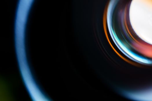 abstract dark round blur, made from back lighted defocused lens system