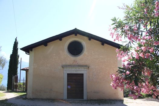 ancient sanctuary of Supina, catholic church building in Toscolano, Brescia, Italy