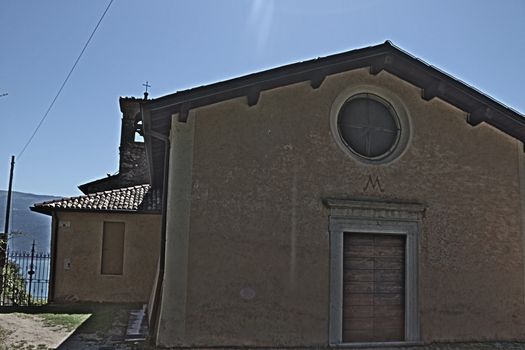 ancient sanctuary of Supina, catholic church building in Toscolano, Brescia, Italy