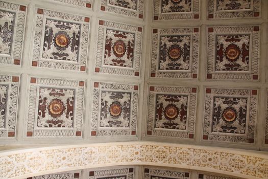 interior of ancient sanctuary of Supina, catholic church building in Toscolano, Brescia, Italy