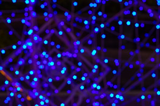 Blur - abstract bokeh circle string lights for background wallpaper