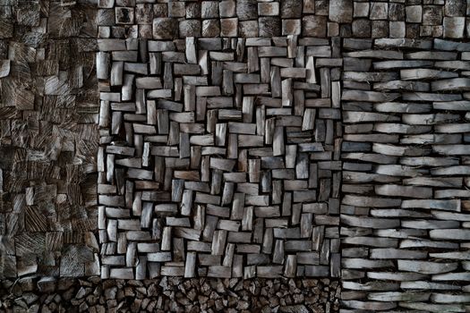Close up of dry wood or coconut bract for decoration, background.