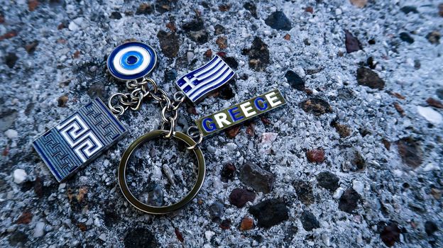 Souvernirs from Greece - symbols of the country - keychain with Greece