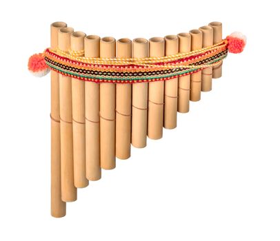 Musical instrument flute. South American samponyo. Traditional musical instrument of Latin America