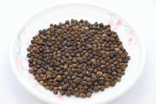healthy and spicy black pepper stock on bowl