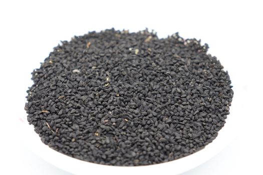 healthy and spicy black cumin stock on bowl