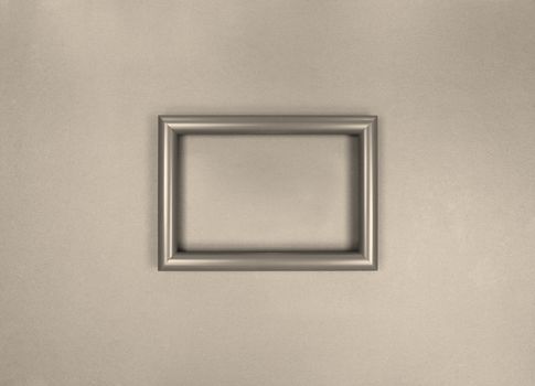 Frame on the wall, minimalistic monochrome photo