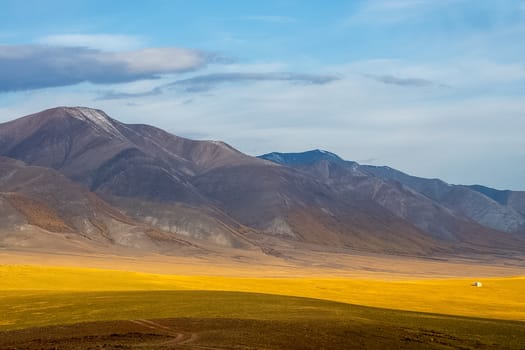 The altai mountains. The landscape of nature on the Altai mountains and in the gorges between the mountains.