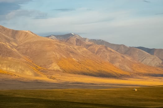 The altai mountains. The landscape of nature on the Altai mountains and in the gorges between the mountains.