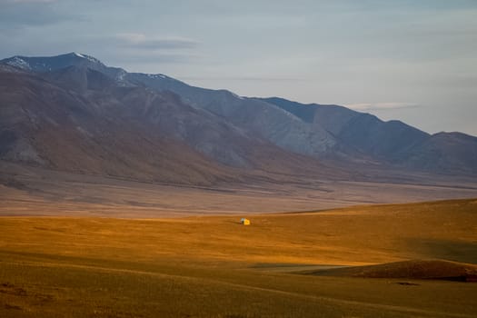 The altai mountains. The landscape of nature on the Altai mountains and in the gorges between the mountains.