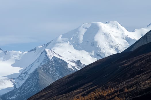 The altai mountains. The landscape of nature on the Altai mountains and in the gorges between the mountains.