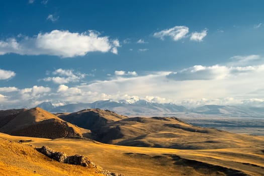 The altai mountains. The landscape of nature on the Altai mountains and in the gorges between the mountains.