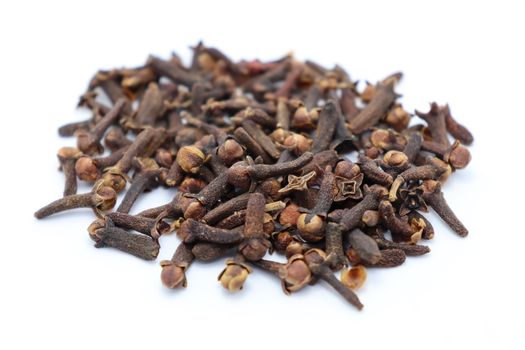 Healthy and Spicy Clove Stock on White Background