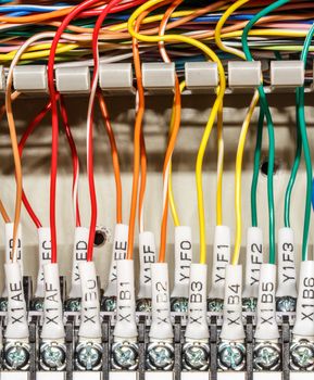 PLC's input wires used in industry.