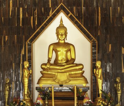 Golden Buddha temple in Thailand.