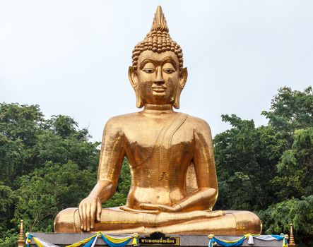 Golden Buddha temple in Thailand.