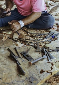 Carpenter and carve work and crafts handmade