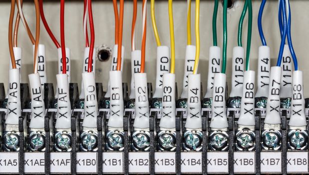 PLC's input wires used in industry.