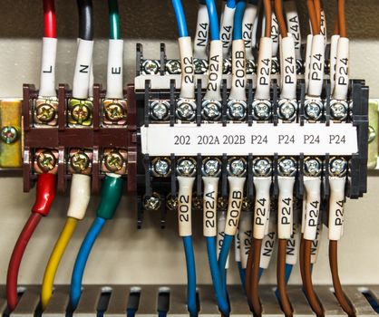 PLC's input wires used in industry.