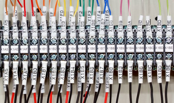 PLC's input wires used in industry.