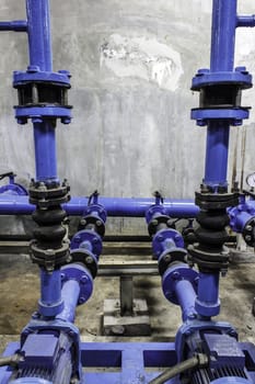 Pipe valve water connection on industry