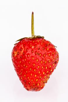 Strawberries on white background.