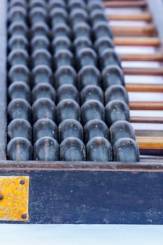 Wooden abacus white background