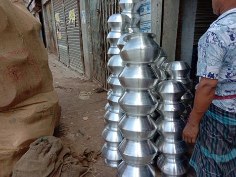 silver crockery stock on shop for sell