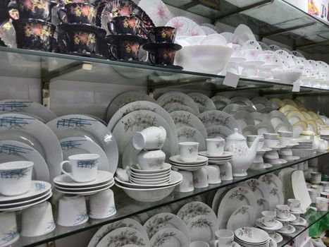 ceramic crockery stock on shop for sell