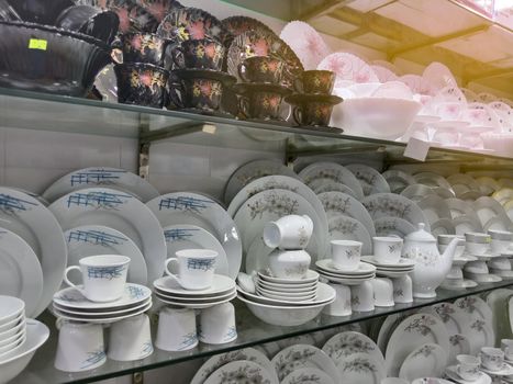 ceramic crockery stock on shop for sell