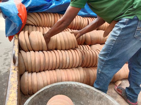 clay made bowl stock on shop for sell
