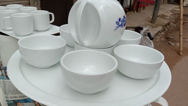 ceramic crockery stock on shop for sell